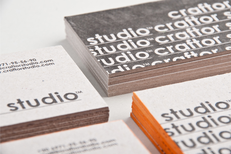 Craftor Studio business cards detail